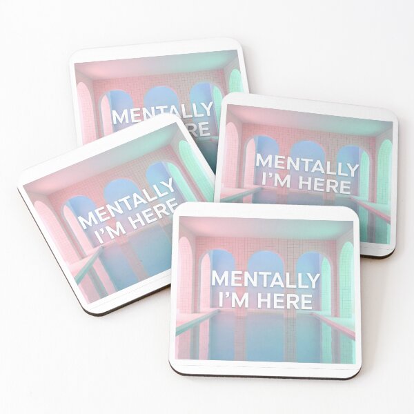 Item preview, Mentally I'm Here Liminal Space Dreamcore Pool Aesthetic designed and sold by StickyGuys.