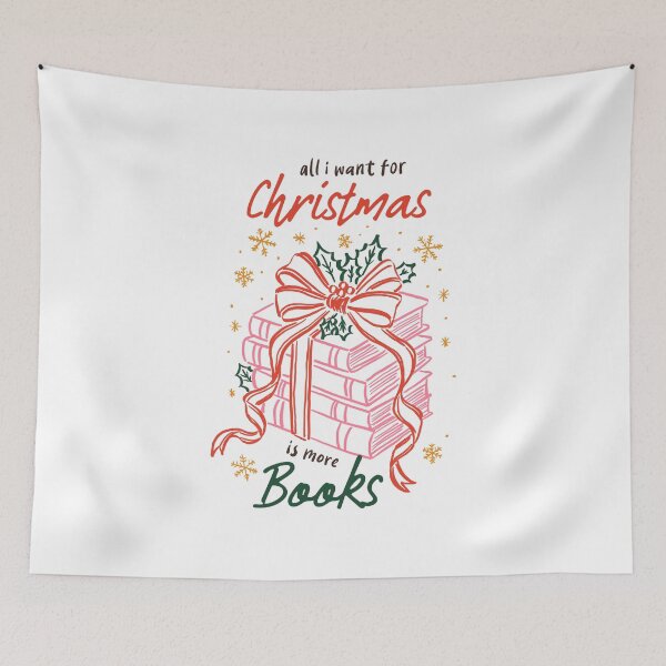 Item preview, All I Want for Christmas Is More Books designed and sold by CleanDecor.