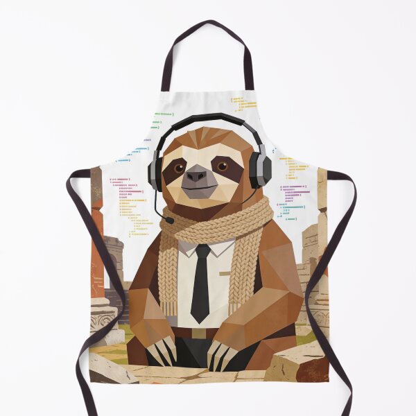 Item preview, Geometric Sloth Programmer Low Poly Art | Tech Support Coding Vibe designed and sold by Cherrydora.