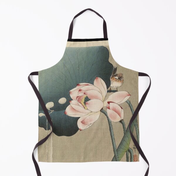 Item preview, Songbird and Lotus Style 2 by Ohara Koson : Tranquil Japanese Poster designed and sold by artofuniverse.