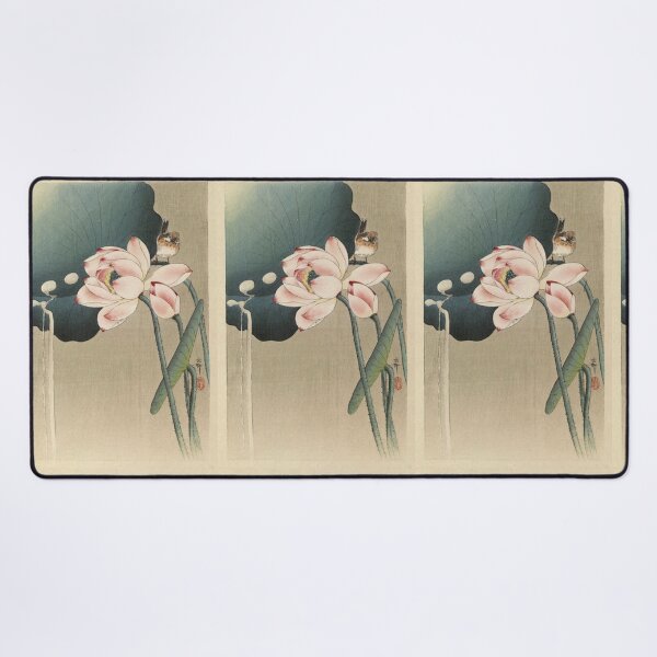 Item preview, Songbird and Lotus Style 2 by Ohara Koson : Tranquil Japanese Poster designed and sold by artofuniverse.