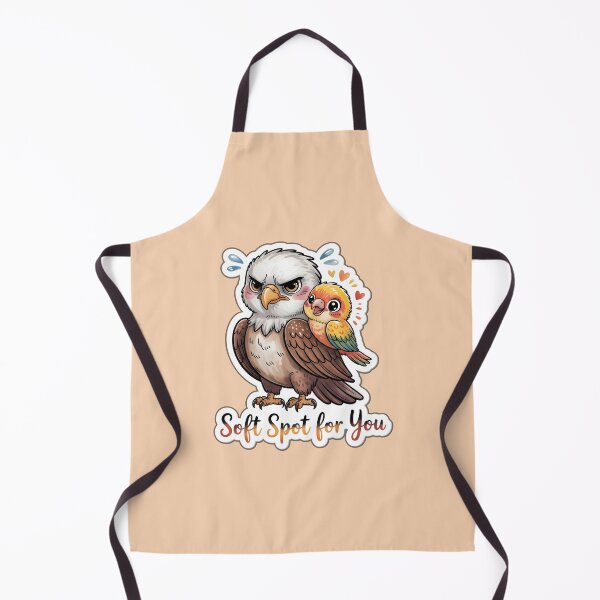 Item preview, Valentine Cute Eagle and Sun Conure Lovebird Couple – Soft Spot for You Illustration designed and sold by Nuist25.