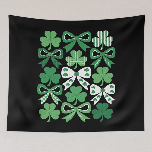 Item preview, St Patricks day Shamrock Coquette Bow Irish boys women men  designed and sold by AquaKiev.