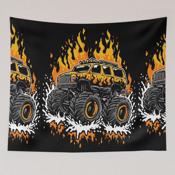 Item preview, Black Off Road Truck Splashing Through White Water designed and sold by Piotrek0001.