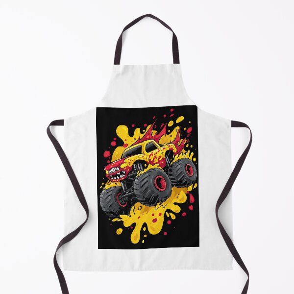 Item preview, Yellow Monster Truck Jumping Over Red Paint Splatter designed and sold by Piotrek0001.