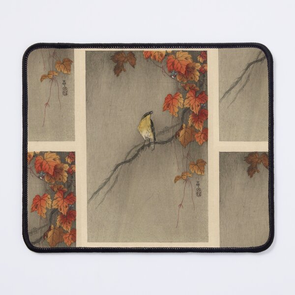 Item preview, Songbird on Maple Tree by Ohara Koson : Autumn Shin Hanga Japanese Poster designed and sold by artofuniverse.