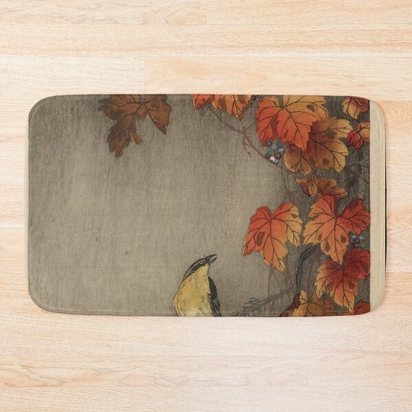 Item preview, Songbird on Maple Tree by Ohara Koson : Autumn Shin Hanga Japanese Poster designed and sold by artofuniverse.