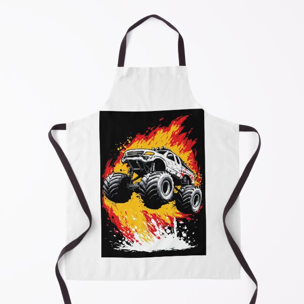 Item preview, White Monster Truck Jumping High With Mud Splash designed and sold by Piotrek0001.