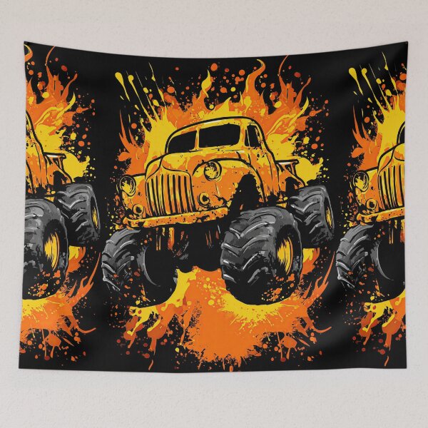 Item preview, Vintage Orange Pickup Truck Modified For Monster Racing designed and sold by Piotrek0001.