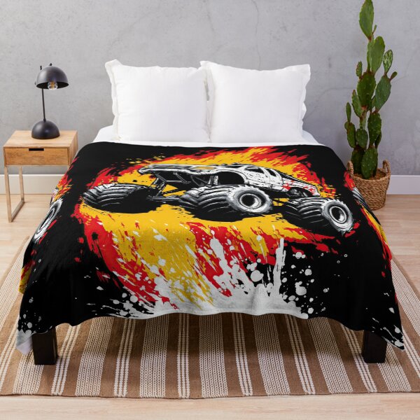 Item preview, White Monster Truck Jumping High With Mud Splash designed and sold by Piotrek0001.