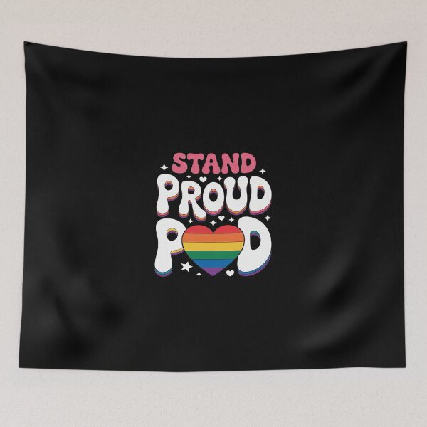 Item preview, Stand Proud Transgender Gay Lesbian LGBT Rainbow Pride Month  designed and sold by SyntaxClaw.