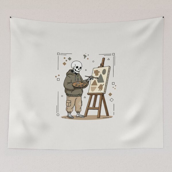 Item preview, PAINTER | Minimalist Skeleton Streetwear Art  designed and sold by DEADLINE. .