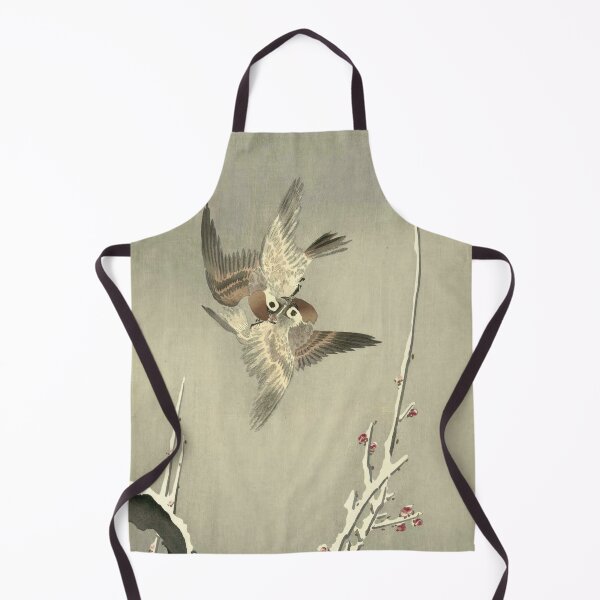 Item preview, Sparrows and Snowy Plum Tree by Ohara Koson : Vintage Japanese Poster designed and sold by artofuniverse.
