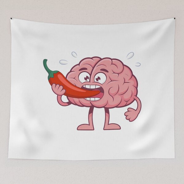 Item preview, Overthinking Spicy Thoughts Funny Anxiety Brain Mental Health designed and sold by GiftsForge.