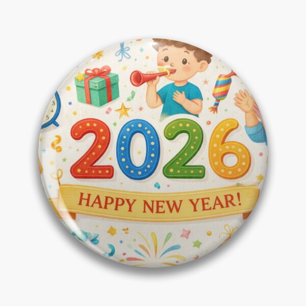Item preview, 2026 Children’s New Year Celebration Colorful Illustration with Fireworks, Balloons and Festive Icons designed and sold by AiroStudio.