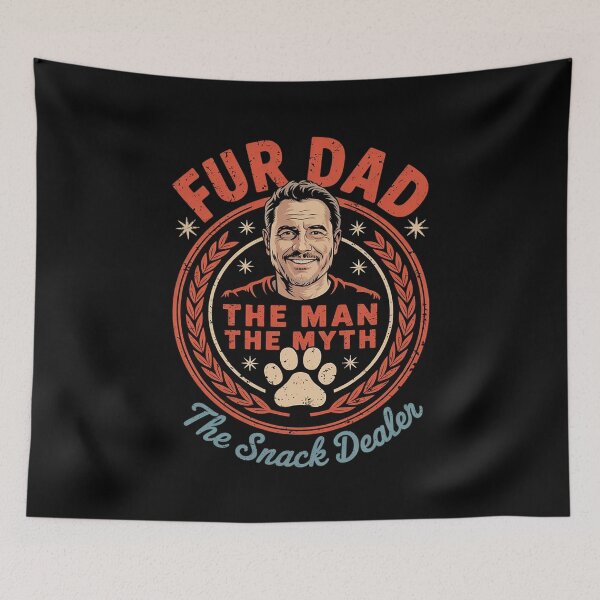 Item preview, Father's Day Fur Dog Dad The Man The Myth The Snack Dealer  designed and sold by FadeOfThrone.