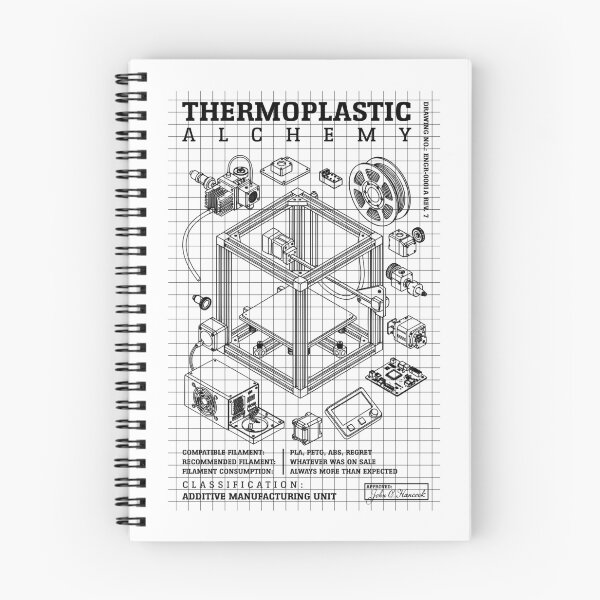 Item preview, 3D Printing Thermoplastic Alchemy Funny Printer Geek Diagram designed and sold by GrandeDuc.