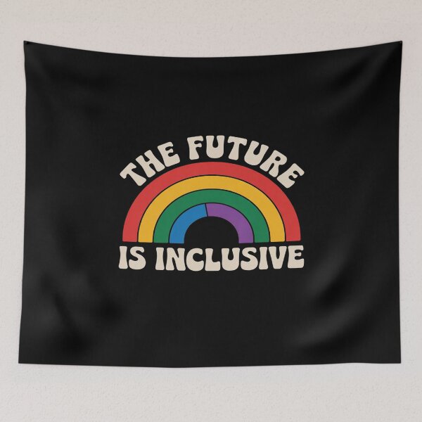 Item preview, The Future Is Inclusive Pride Gay Trans LGBT Ally Rainbow designed and sold by AquaKiev.