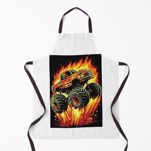 Item preview, Red Pickup Truck Surrounded By Raging Fire Flames designed and sold by Piotrek0001.