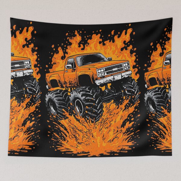 Item preview, Orange Truck Creating A Massive Orange Mud Splash designed and sold by Piotrek0001.