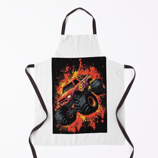 Item preview, Dark Red Truck Jumping Through Ring Of Fire designed and sold by Piotrek0001.