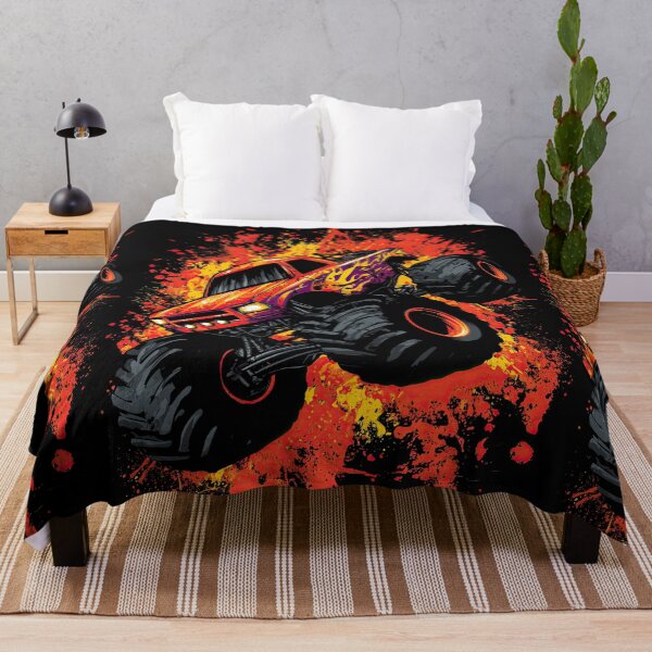 Item preview, Dark Red Truck Jumping Through Ring Of Fire designed and sold by Piotrek0001.