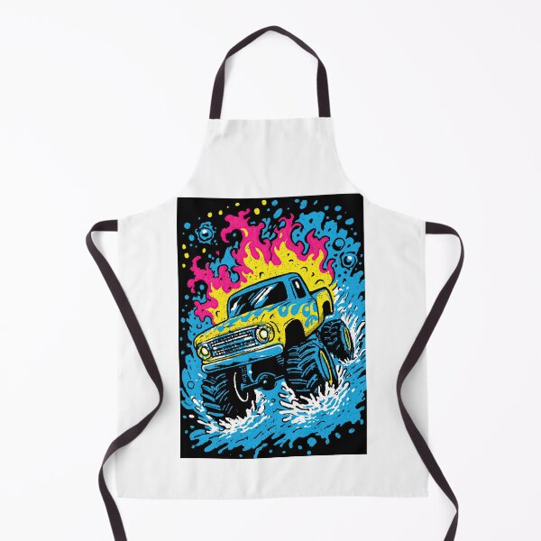 Item preview, Blue Truck Driving Through Massive Blue Water Splash designed and sold by Piotrek0001.