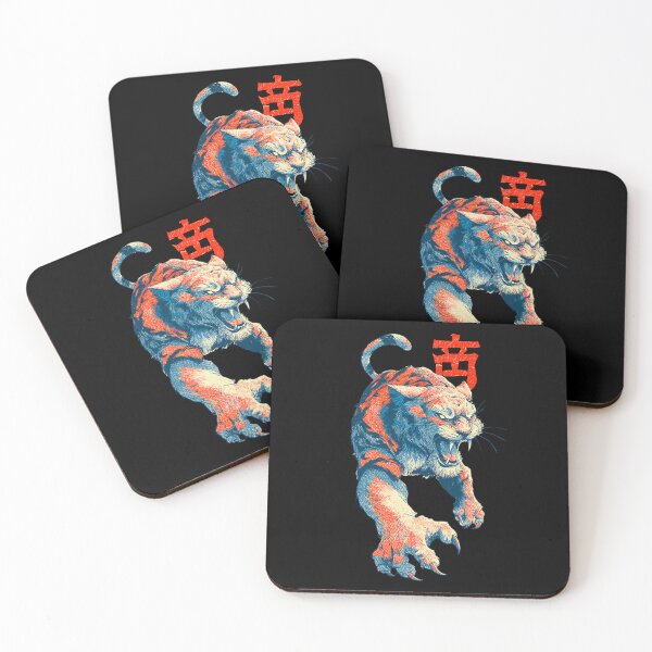 Item preview, Savage Tiger – Retro Japanese Monster Art designed and sold by VYNROX.