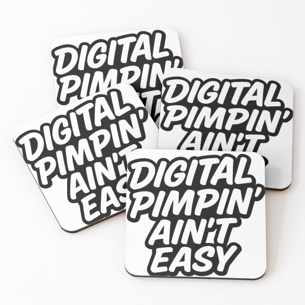 Item preview, Digital Pimpin' Ain't Easy Sticker & T-Shirt | Funny Hustle Culture Techie Gift designed and sold by Jaded's Cute Clips.