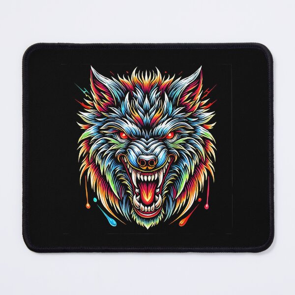 Item preview, Aggressive White Wolf Head with Prismatic Chrome Fur designed and sold by beast-net.