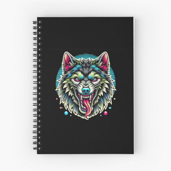Item preview, Neon Psychedelic Wolf Head with Tongue Out designed and sold by beast-net.