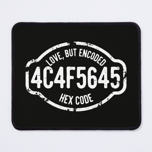 Item preview, Hex Code Love Design with Encoded Message and Vintage Badge Style designed and sold by SplashTastic.