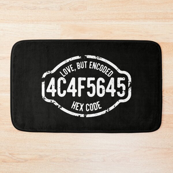 Item preview, Hex Code Love Design with Encoded Message and Vintage Badge Style designed and sold by SplashTastic.