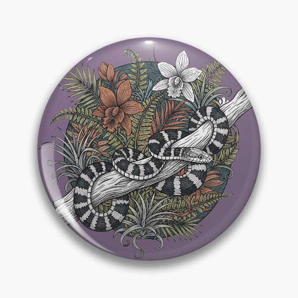 Item preview, Malayan Krait Snake Vintage Botanical Illustration designed and sold by BirdsnStuff.