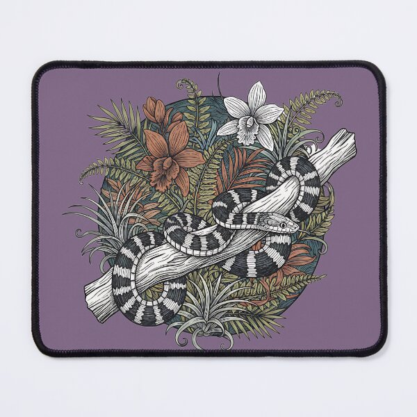 Item preview, Malayan Krait Snake Vintage Botanical Illustration designed and sold by BirdsnStuff.