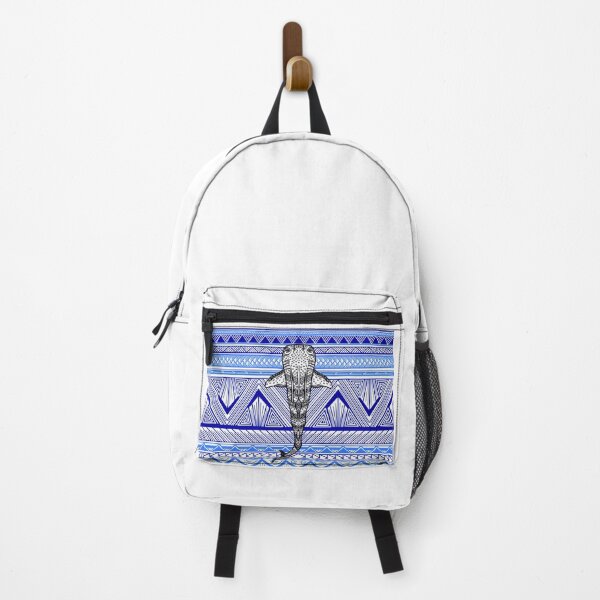 Item preview, Tribal Whale Shark with Blue Tribal Background designed and sold by Steeb757.