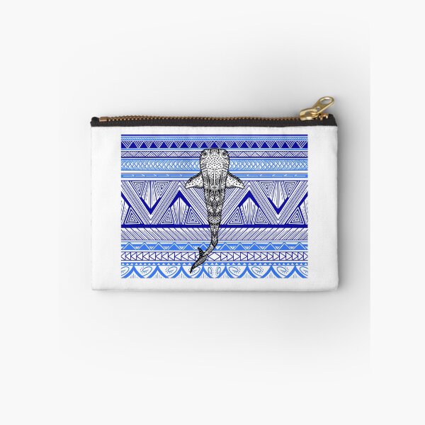 Item preview, Tribal Whale Shark with Blue Tribal Background designed and sold by Steeb757.