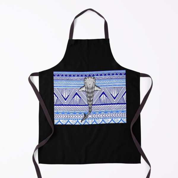 Item preview, Tribal Whale Shark with Blue Tribal Background designed and sold by Steeb757.