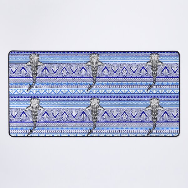 Item preview, Tribal Whale Shark with Blue Tribal Background designed and sold by Steeb757.