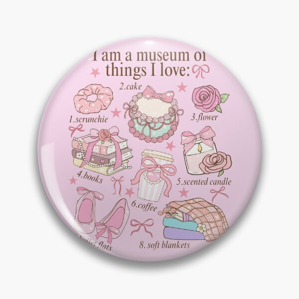 Item preview, Cute Pink Museum of Things I Love Illustration designed and sold by baucestudio.