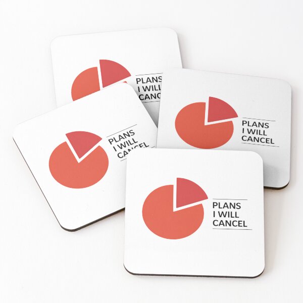 Item preview, Plans I Will Cancel Pie Chart Funny Introvert Statistics Humor designed and sold by GiftsForge.
