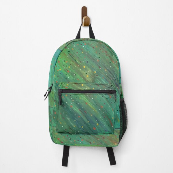 Item preview, Falling Color - Abstract Colorful Dots against Green Sky designed and sold by IsThisArt93.