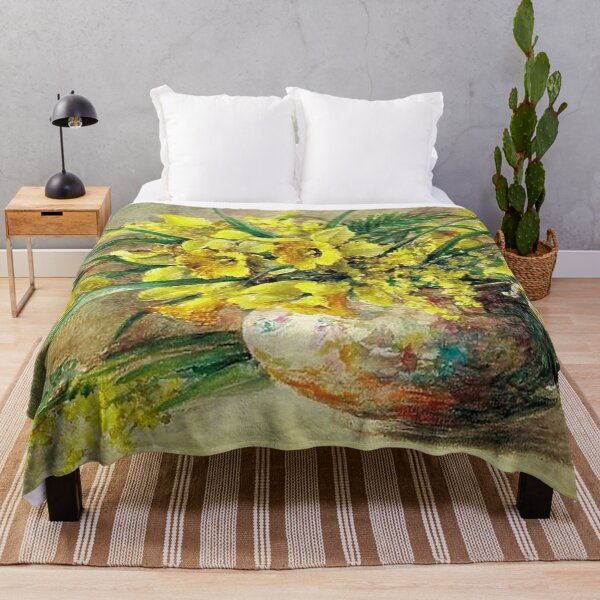 Item preview, Daffodils and Mimosa Still Life designed and sold by tomorrowsart.