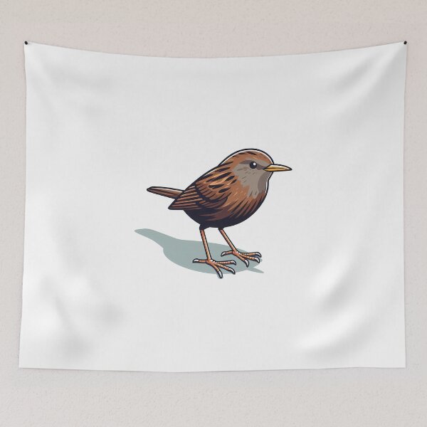 Item preview, Small Brown Wren Songbird Illustration designed and sold by cave-canvas.