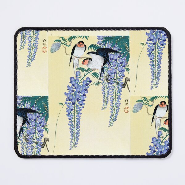 Item preview, Swallows and Wisteria by Ohara Koson : Shin Hanga Japanese Poster designed and sold by artofuniverse.