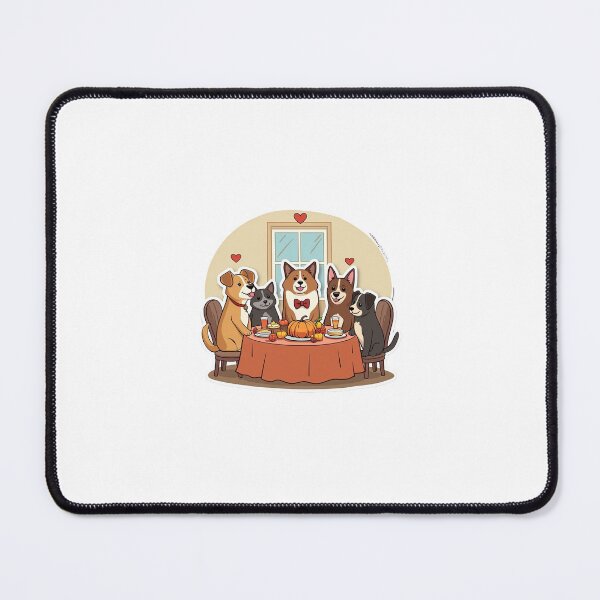 Item preview, Pets gathered around a “Friendsgiving” table. designed and sold by STICKERS FOR SALE NOW.
