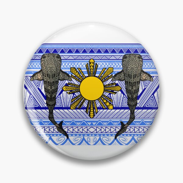 Item preview, Tribal Whale Sharks and Fillipino Sun with a Blue Tribal Background designed and sold by Steeb757.