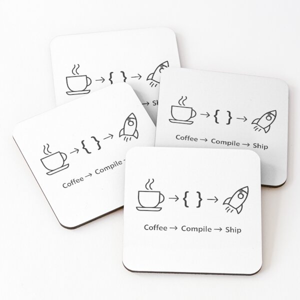 Item preview, Coffee Compile Ship Developer Productivity Design designed and sold by techy-rrr.
