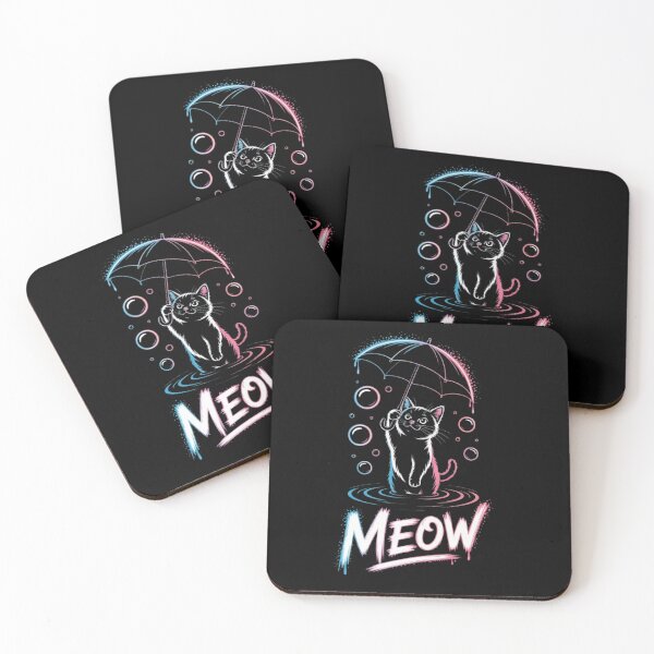 Item preview, Holographic Cat in the Rain designed and sold by SztylishDesigns.