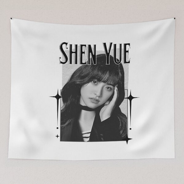 Item preview, Shen Yue (沈月) Chinese Actress Art Chinese Celebrity IllustrationScrapbook Collage Cozy Y2K Vintage Design designed and sold by HELL0WBELLO.